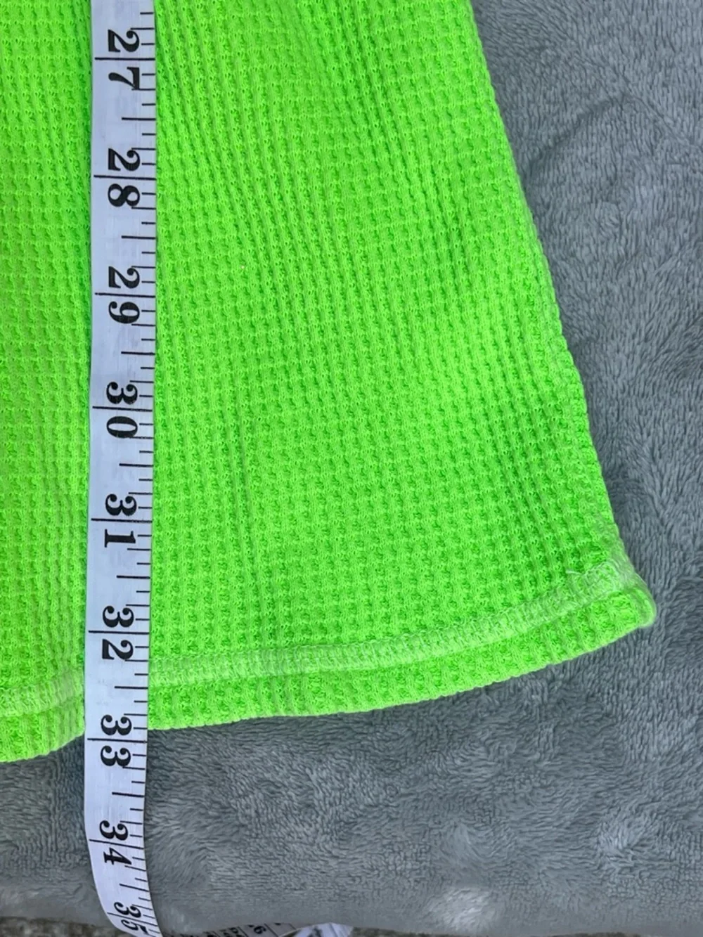 NWT Polo Ralph Lauren Waffle Knit Hoodie Dress in Neon Green Preppy Spring L